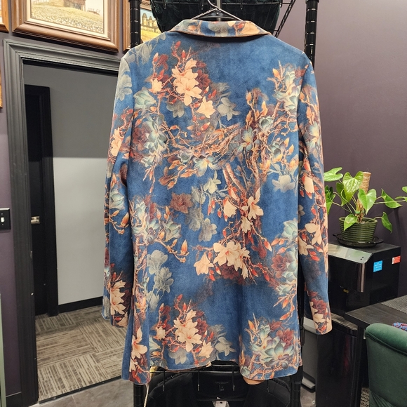 ANTHROPOLOGIE SOLITAIRE Open Front Faux Jacket w/ Pockets L - Picture 4 of 6